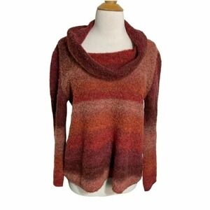 Skye's the Limit Striped Cowl Neck Sweater Womens M Wool Blend Warm Cozy
